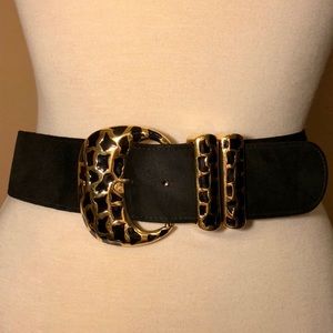 Vintage Large Gold Buckle St. John Belt